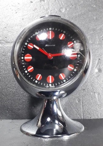 Blessing, Oscar ,Space Age, alarm mechanical desk clock, Germany, vintage Cover