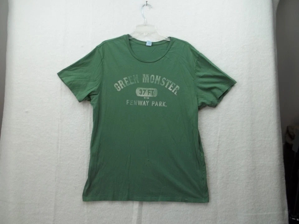 Green Monster Fenway Park Mens Green Distressed Graphic T Shirt Size L by '47 - Image 1 of 4