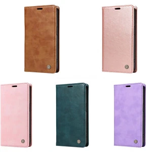 Retro Leather Wallet Phone Case For Oppo A74 A55 A17 A73 A16 A54 A5 A7 A9 A15 - Picture 1 of 22