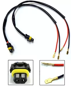 HID Kit Extension Wire H1 Two Harness Head Light Low Beam Xenon Bulb Connector - Picture 1 of 6