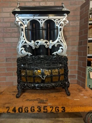 Antique Fancy Cast Iron Late 1800's New Process Parlor Heater Bioethanol WORKS!! - Image 1 of 4