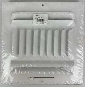 Hart & Cooley 8x8 Steel Ceiling/Sidewall White 3-Way Register Vent Louver- 4 Pcs - Picture 1 of 4