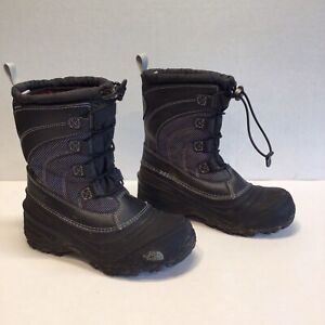 The North Face Alpenglow Snow Boot Black Youth  Size 3 Thermofelt Unisex