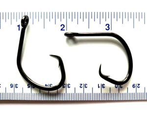 100 ganchos de pescado níquel níquel negro 6/0 VMC 3X fuertes 8382 8382BN círculo Némesis - Imagen 1 de 2