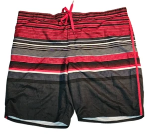 Brand New OP Ocean Pacific Mens Red with Black Stripes Short 3XL Big Board XXXL - Picture 1 of 16