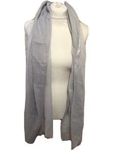 Lightweight F&F Grey And Silver Scarf 70” x 18” T7083 - Picture 1 of 4