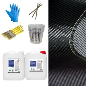 Carbon Komplett-Set 5,0m² Carbongewebe Köper 2500g Epoxidharz 1250g Härter - Bild 1 von 6