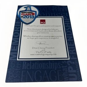 BSA Eagle Scout Class of 2013 Patch on original thank you certificate BN-598 - Imagen 1 de 3
