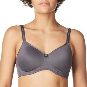 Amoena Sz 34C Mara SB Padded Wire Free Mastectomy Post Surgery Bra Gray 44023 - Picture 1 of 9