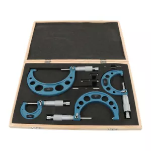 0-4"/0.0001" Outside Micrometer Set Premium Machinist Tool Precision Carbide Tip - Picture 1 of 13