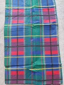 Large Pieces Colourful Tartan Fabric Material 78" Square x 2 Upcycle Scraps NEW - Picture 1 of 1