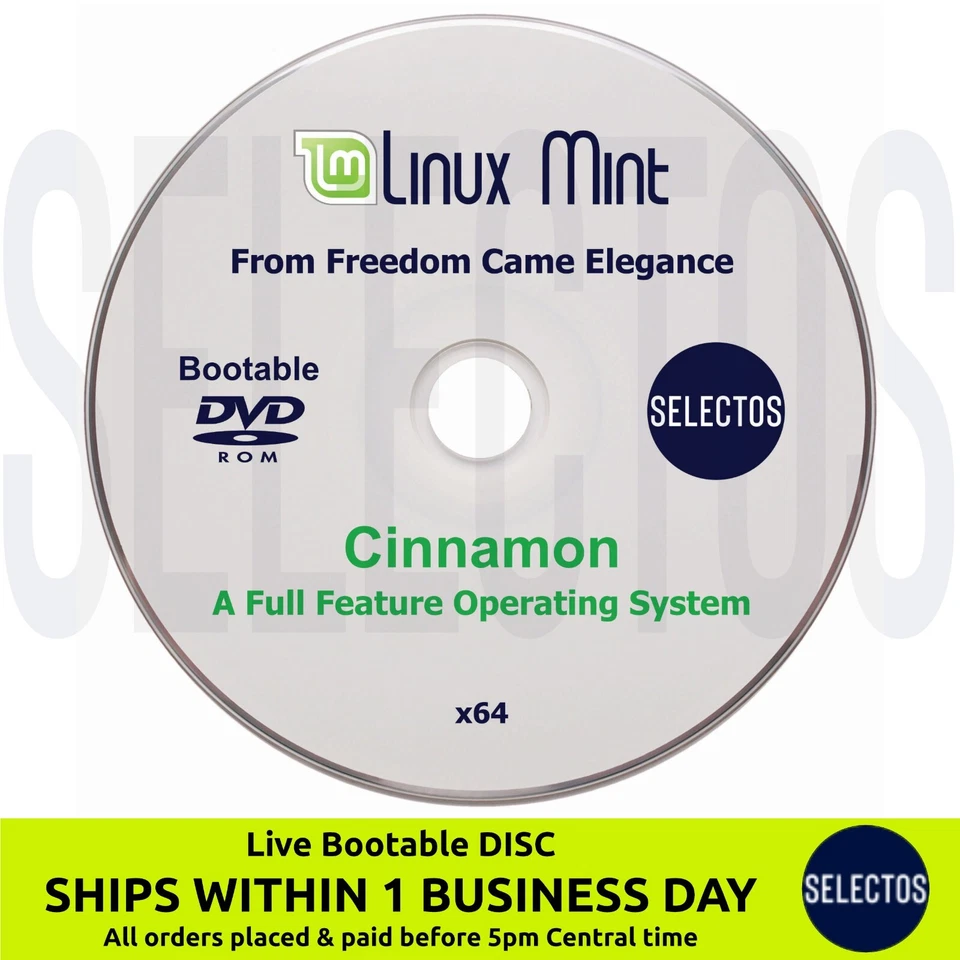 Linux Mint 22.1 Xia Cinnamon Live CD Bootable DISC Linux OS 64bit - Image 1 of 4