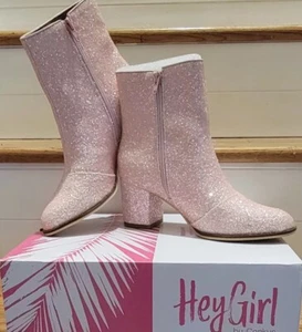 Corky's “ Hey Girl” Razzle Dazzle Ankle Booties, Pink Glitter Size 9 - Picture 1 of 16