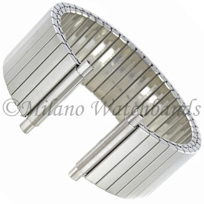 Correa de reloj para hombre Milano Smart 22 20-24 mm plana satinada acabado acero inoxidable 180060 Foto 1 de 4