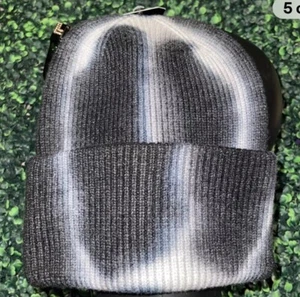 Beanie Mütze Fischer warme Mütze schwarz-weiß Batik - Bild 1 von 3