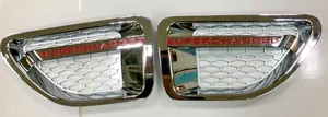 MIT CHROMED & SILVER SIDE VENT WITH RED FOR RANGE ROVER L320 SPORT MODEL 06-09 - Picture 1 of 5