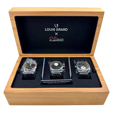 Juego de 3 cajas de reloj Le Triptyque Louis Erard X Alain Silberstein edición limitada Foto 1 de 4