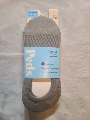 Calcetines informales Peds para mujer de malla 4pk forro ultra bajo gris/negro/blanco 5-10 Foto 1 de 4