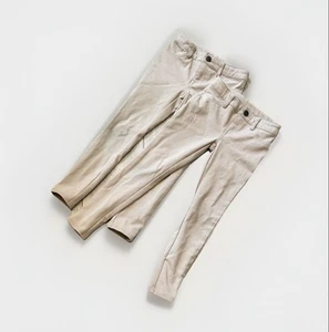 Lot of 2 GAP Kids Sz 6 Girls Khaki Ponte School Uniform Pants Slim - Picture 1 of 12