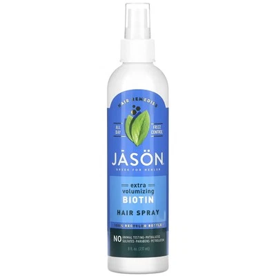 Jason Extra Volumising Biotin Hair Spray 237ml with All Day Frizz Control Vegan