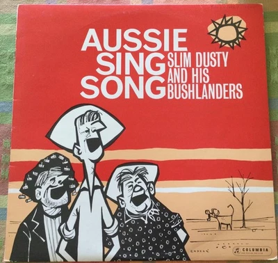 Vintage vinyl LP record Aussie Sing Song with Slim Dusty in EC, country party - image 1 of 4