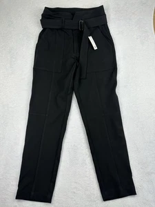 Banana Republic raffinierte Utility-Hose schwarz Damen 8 lang neu mit Etikett hoher Bund Gürtel - Bild 1 von 23