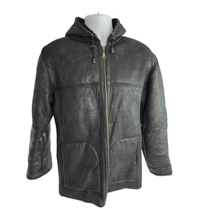 Ubranded Women's Leather Lamb Shearling Sheepskin Fur Hooded Jacket Coat S - Picture 1 of 13