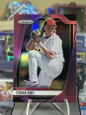 2025 PANINI PRIZM BASEBALL PURPLE Tekoah Roby ST. LOUIS /149 Cardinals - Image 1 of 4