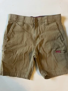 Levis Boys Cargo Shorts Size 8 Khaki 100% Cotton School Shorts - Picture 1 of 12