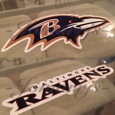 Letrero de vinilo calcomanía calcomanía de los Baltimore Ravens fútbol americano NFL #RavensFlock *Talla: 4"-28"* Foto 1 de 3