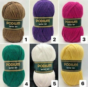 Podium, 100 gr. Knäule, 25% Wolle und 75% Acryl, 11 Farben, Freie Farbauswahl - Bild 1 von 16