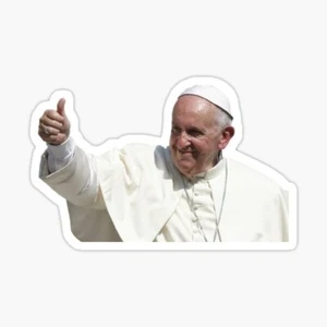 Adesivo decalcomania vinile Francesco Papa felice vescovo cattolico citazioni positive vibrazioni - Foto 1 di 1