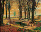 Giclee  art Autumn in the forest painting art HD Printed on canvas