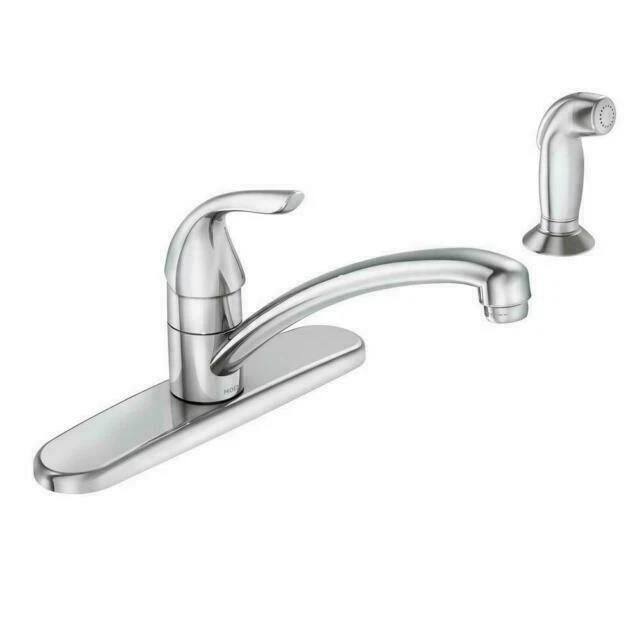 Moen Adler One-Handle Kitchen Faucet with Side Spray - Chrome