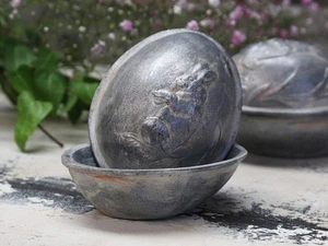 Chic Antique ⚜️Osterei⚜️groß⚜️m. Deckel ⚜️Backformlook ⚜️Vintage⚜️Shabby  - Bild 1 von 2