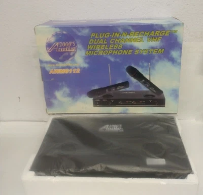 Audio2000s AWM6112 VHF Dual Channel Rechargeable Wireless Microphone - Image 1 of 4