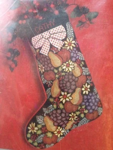 SOMETHING SPECIAL CHRISTMAS FRUIT COUNTED CROSS STITCH STOCKING KIT sealed - Picture 1 of 3