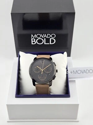 Movado Bold Men's Black Dial Leather Band Watch - 3600719 ($650 MSRP) - Image 1 of 4