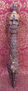 Antique Master Quality Handmade Yak Bone Tantrik Tibetan Phurba, Nepal - Picture 1 of 19