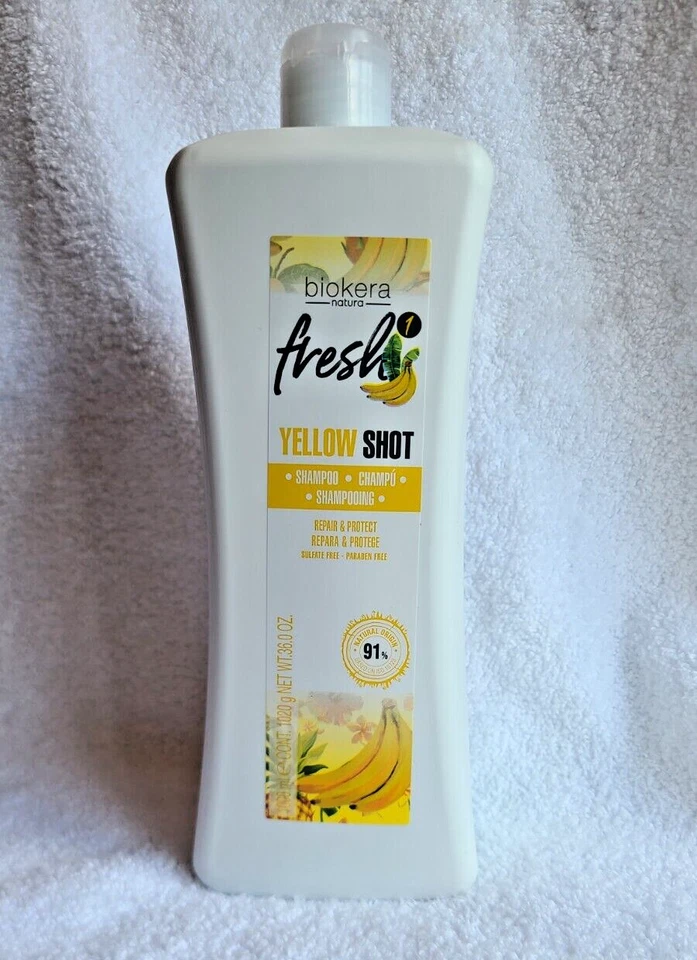 Biokera Fresh SALERM  Shampoo Yellow Shot 1000 Ml LITER SIZE!! - Image 1 of 1