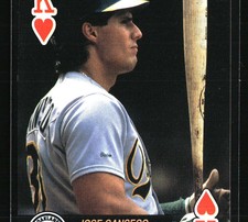 Jose Canseco 1992 U.S. Playing Card Co. Baseball Aces #K? Baseball Card
