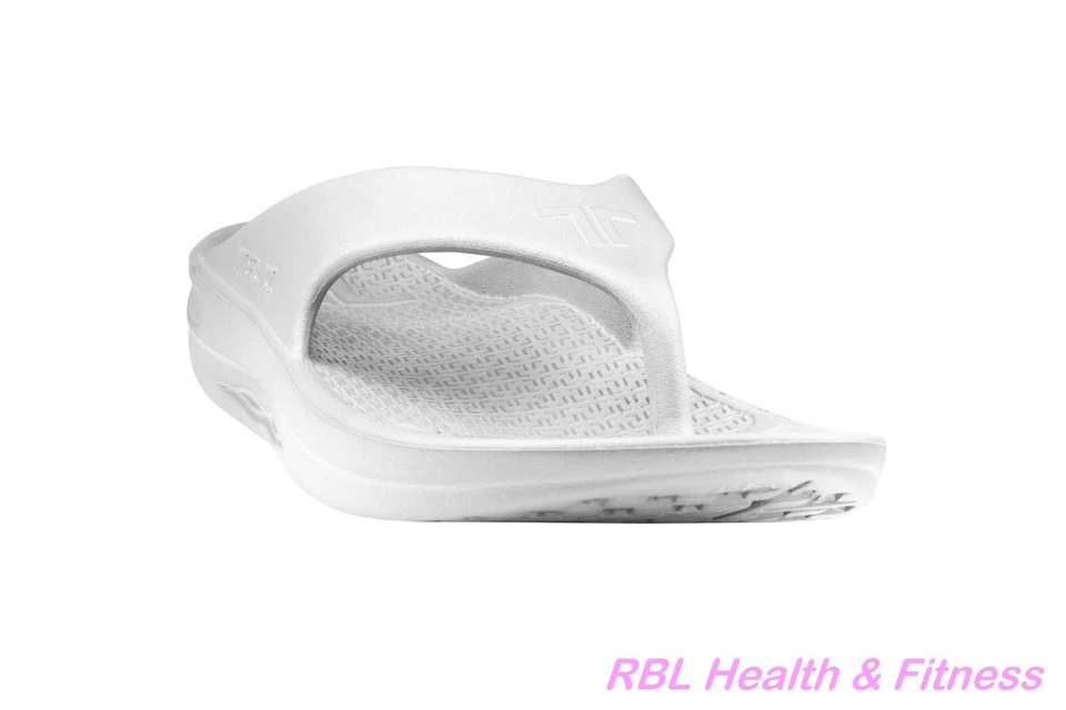 Telic Flip Flop Arch Supportive Recover White - Women's 10 / Men's 9