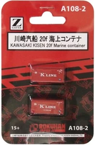 A108-2 Official ROKUHAN K-Line 20ft (Marine container) 2 pieces Z gauge* - Picture 1 of 2
