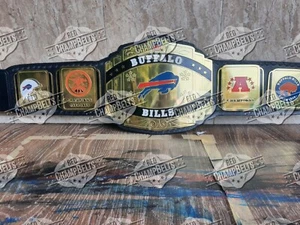 Buffalo Bills NFL Championship Belt Adult Size 2mm Brass - Picture 1 of 7