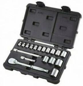 Westward 3/8 in Drive Socket Set, SAE, 18 pcs 53pn35 - Bild 1 von 1