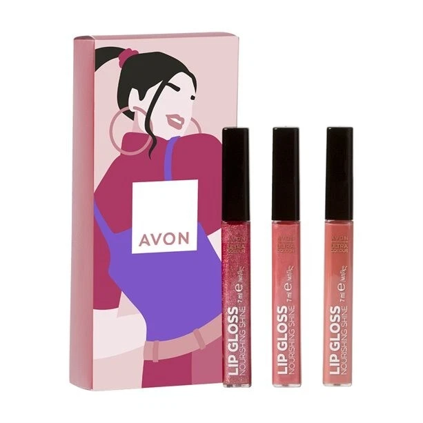 Avon Ultra Go Glossy Gift Set FREE P +P - Image 1 of 1