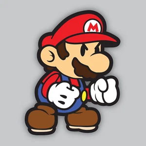 Mario Vinyl Sticker/Decal - Cartoon - Super Mario Bros - Nintendo - Luigi - Toad - Picture 1 of 2