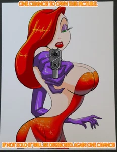 Jessica Coniglio Pin-Up Illustrazione a Colori Stampa artistica 8,5x11 di Keyeske - XP07 - Foto 1 di 8