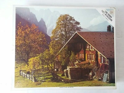 Whitman "Peasant's House Switzerland" 1200 Piece Jigsaw Puzzle 22" x 28" - Image 1 of 4