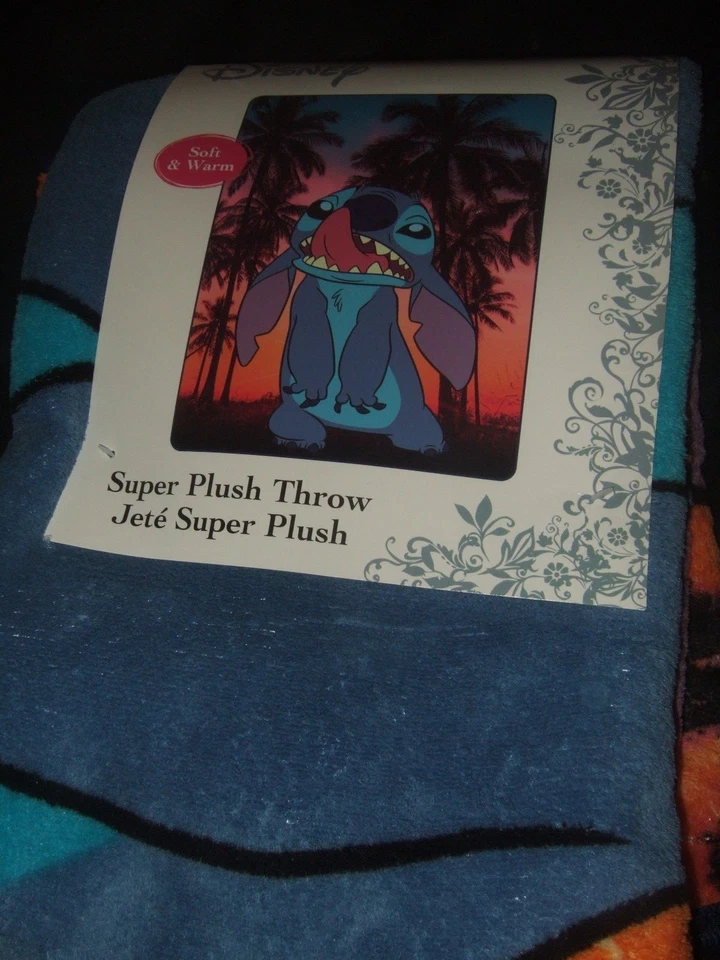 Manta polar de felpa Lilo And Stitch hawaiana sol palmeras puesta de sol Disney Foto 1 de 4